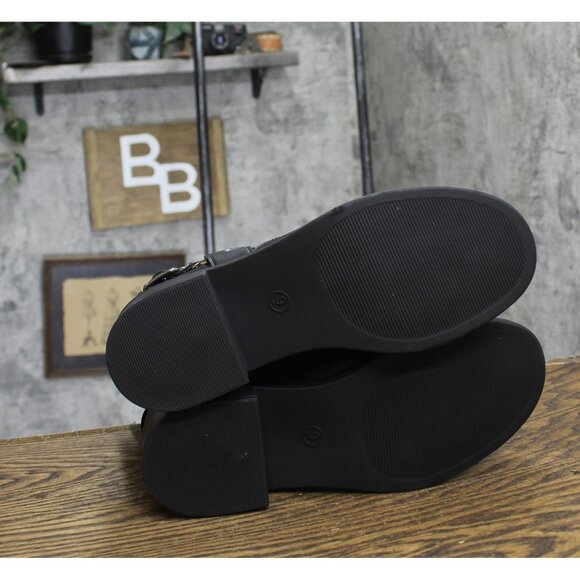 Universal Thread Womens Connor Harness Buckle Ankle Boots 90511576 Black 9M - Picture 5 of 9